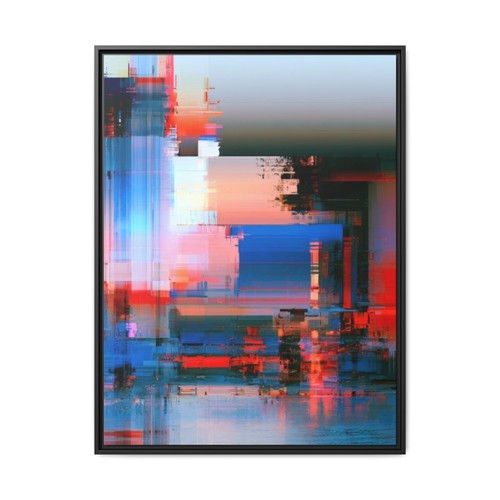 Leinwandbild gerahmt glitch - gerahmt,