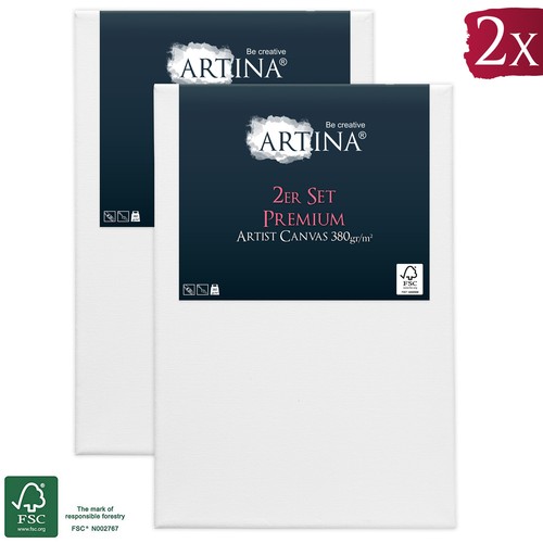 2er set keilrahmen leinwand - set,
