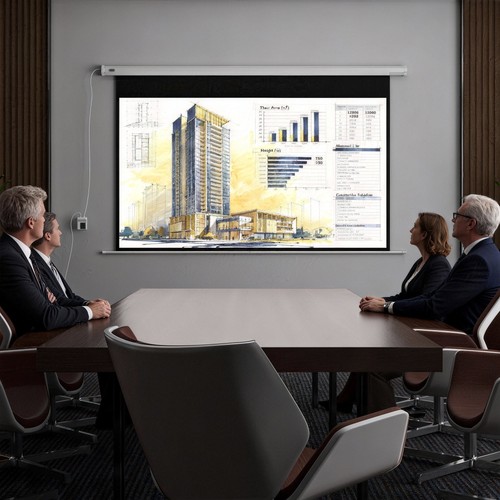 Homcom beamer leinwand - beamer,