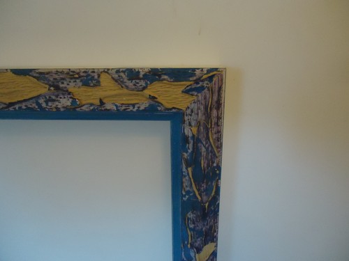 Bilderrahmen 30x30cm blau holz - bilderrahmen,