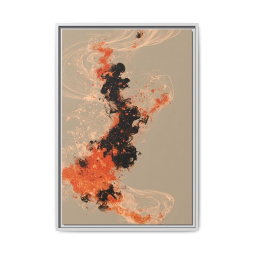 Leinwandbild gerahmt orange - gerahmt,